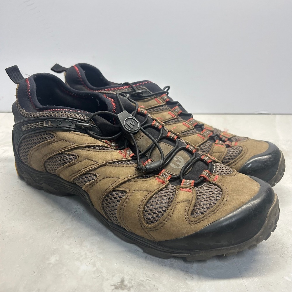 Merrell Chameleon 7 Hiking Shoes Boulder Brown Mens 10.5 Low Top Trail Sneakers